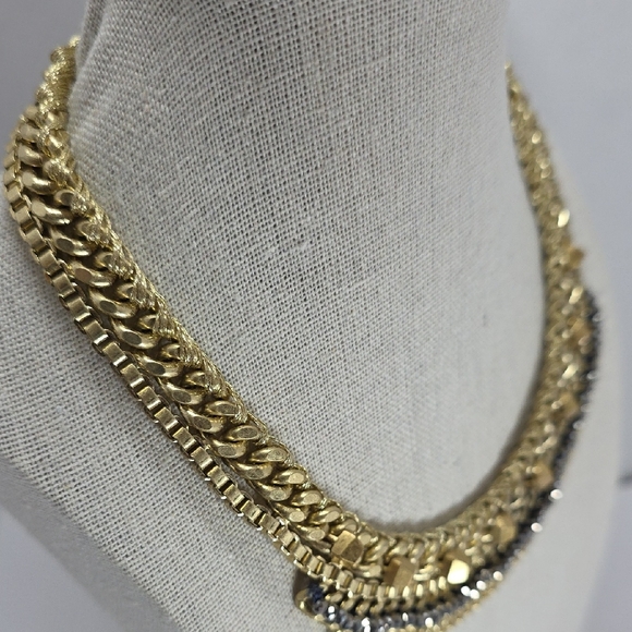 Stella & Dot Gold and Silver Statement Necklace - Picture 7 of 10